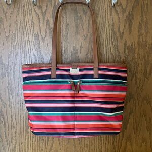 Colorful Striped Tote Bag